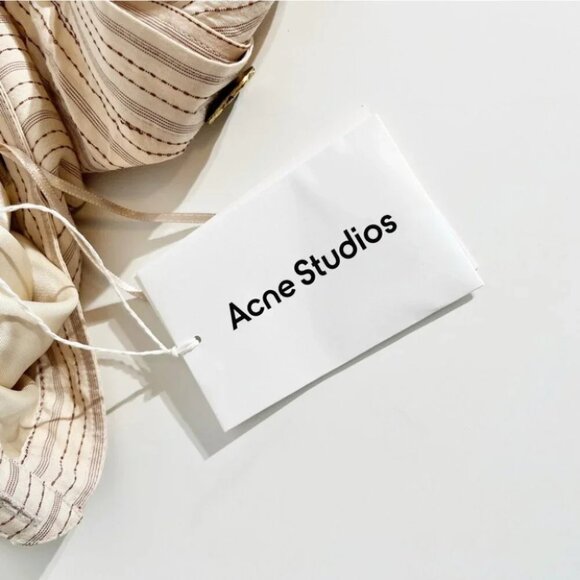 NWT Acne Studios Striped One Shoulder Shirt Dress - Picture 4 of 4